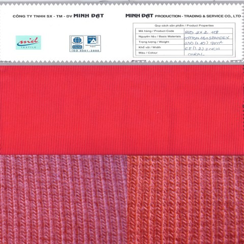 Rib 1X1 Stripes - Vải Minh Đạt - Công Ty TNHH Sản Xuất - Thương Mại - Dịch Vụ Minh Đạt